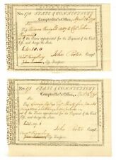Pair of State of Connecticut Pay Order - Connecticut Revolutionary War Bond picture