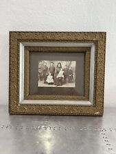1903 old wooden picture mirror frame dimensions 14 x 15 with mother + children picture