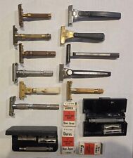 Huge Lot Of Vintage Safety Razors Gillette Schick Injector picture