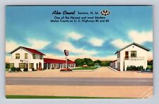 Socorro NM-New Mexico, Ake Court Motor Court, Advertising, Vintage Postcard picture