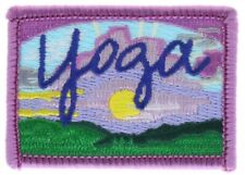 Yoga Pink Yellow 2 Inch Embroidered Patch AVA3131 F4D3D picture