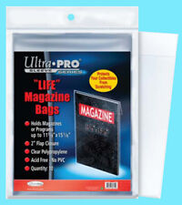 10 ULTRA PRO LIFE MAGAZINE SIZE Storage BAGS New 11-1/8