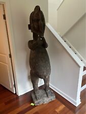 Vintage Life-Sized Carved African Fertility Statute picture