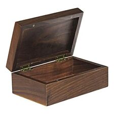 Wooden Box with Hinged Lid,  Wood Storage Box with Lid, Wooden Memory Keepsake  picture