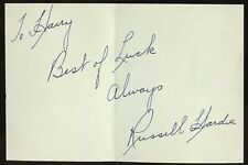 Russell Hardie d1973 signed autograph auto 3x5 Cut American Film Actor  picture