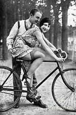 woman learning how to ride a bike WW2 Photo Glossy 4*6 in X029 picture