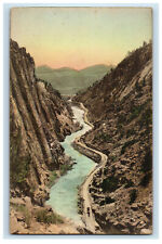 c1920s Thompson Canon on Road to Estes-Rocky Mt. CO Hand-Colored Postcard picture