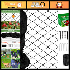 Bird Netting 25'x50'with 3/4" Square Mesh, Heavy Duty Nylon Garden Netting picture