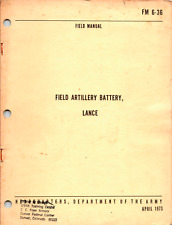 92 Page 1973 FM 6-36 FIELD ARTILLERY BATTERY LANCE Army Missile Book on Data CD picture