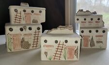 Vintage Canisters Ceramic Pottery Southwest 3 Set Handpainted Storage Kitchen picture