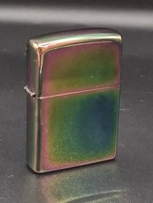 GENUINE Zippo Windproof Lighter Spectrum Metallic Rainbow Finish Used picture