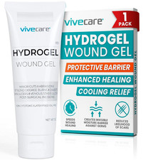 ViveCare Hydrogel Wound Dressing (3 Oz Tube) - First Aid Healing Gel for Burns,  picture