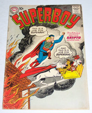 Superboy #56 (John Sikela/Curt Swan) Early Krypto Appearance Silver Age VG+ picture