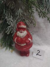 Vintage Irwin Santa Claus 4.5” Hard Plastic Decoration / Candy Container #2 picture
