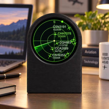 ADS-B Live Flight Tracker Sonar Radar Display 3D Printed Aviation Desk Decoratio picture