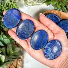 Natural Lapis Lazuli Palm Worry Polished Stone Anxiety Stress Relief Crystal picture