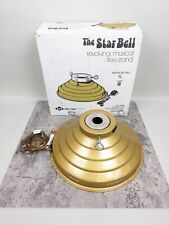 Star Bell Musical Revolving Tree Stand Christmas Gold MCM Vintage WORKING picture