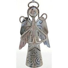 ORNAMENT/SHELF DECOR-PEWTER COLOR-ANGEL-WINGS-STAR-RINGING BELL picture
