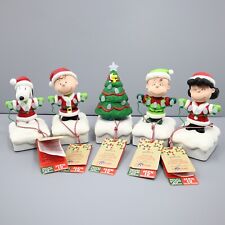 2015 Hallmark Complete Set of 5 Peanuts Gang Christmas Light Show Wireless Band picture