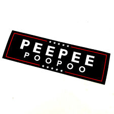 PeePeePooPoo 10 by 3 blue bumper sticker picture