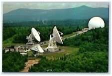 c1950 Earth Station Communication Via Satellite Aerial View Andover ME Postcard picture