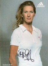 4x6 Original Autographed Photo of German Tennis Player German Tennis Player Stef picture