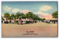 1966 D Courts Motel Roadside Carlsbad New Mexico NM, Big Spring TX Postcard picture
