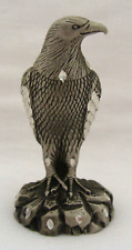 Cuter Pewter Diamond Cut Bald Eagle Figurine picture