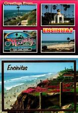 2~4X6 Postcards  Encinitas, CA California  MOONLIGHT BEACH SIGN~BEACH~FLOWERS picture