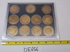 SET 11 NASA PROJECT APOLLO SPACE SHIP BRONZE COIN/MEDALS MISSIONS VII-XVII 7-17 picture