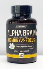 Onnit Labs Alpha Brain Memory & Focus Bottle 30 Capsules Caps Sealed MFG 08/20+ picture