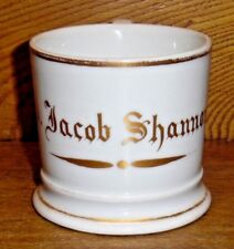 Antique Personalized Old Paris Porcelain Shaving Mug - J. Jacob Shannon Phila PA picture