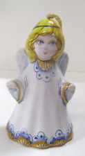 Vintage Pottery Christmas Angel Bell Ornament picture