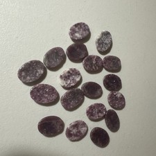 Purple Thumb Worry Stone Polished Pocket Palm Stone Crystal Anxiety  New Set 18 picture