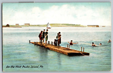 Maine - On the Float Peaks Island - Vintage Postcard - Unposted picture