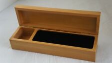 Solid Maple wood Medium Cherry Finish Dip Fountain Pen Box with Velvet Pad picture