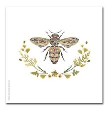 TWO Individual Paper Cocktail Decoupage Napkins Bee Honeybee French Provincial picture