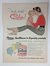 1956 SCOTTISSUE Mad Pretty Pastel Baby Fashion Bathroom Colorful Poster Print Ad picture