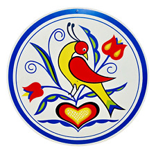 PA Dutch Folk Art Hex Sign ~ Single Distelfink ~ Good Luck Bird ~ Large 23” Sign picture