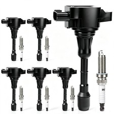 6 Pack UF550 Ignition Coil Packs & Iridium Spark Plugs for Nissan/Infiniti picture