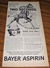 1951 Print Ad Bayer Aspirin Giraffe Runs 100 Yards in 4.9 Seconds picture