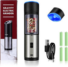 Salt and Pepper Grinder Shaker Vintage Gravity Electric LED Light Rechargeable picture