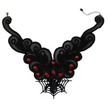 Halloween Gothic Black Lace Spider Choker Collar Necklace Halloween Accessory picture