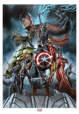 Avengers ~ Adi Granov SIGNED Sideshow Exclusive Art Print Hulk Iron Man Thor Cap picture