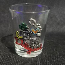 Dollywood Shot Glass Pigeon Forge Butterfly Express Train Pewter Metal Country picture