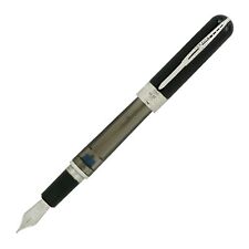 Pineider Avatar Twin Tank Touchdown Fountain Pen, Graphene Black, Made In Italy picture