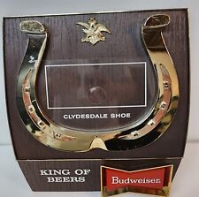 Vintage Budweiser Kings of Beers Clydesdale Shoe Dollar Plaque Rare picture