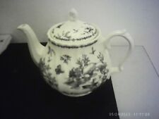 Vtg Churchill Toille Black Charcoal Scalloped  Tea Pot England AS IS picture
