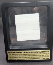 NASA Space Shuttle Columbia Thermal Tile Section Limited Edition 1000 w/ COA picture