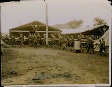 GA42 Original Underwood Photo COMPANY C GOING TO MESS Plattsburgh Training Camp picture